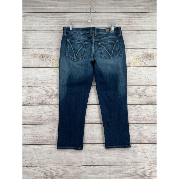 Kut From The Kloth Angie Cropped Skinny Boyfriend Denim Jeans Women's 8 Blue - Picture 2 of 13